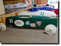 City of Lyons Soap Box Derby Stock Car featuring full vinyl wrap graphics by RG Graphix.