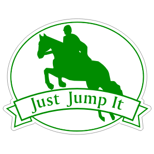 Hunter Jumper "Just Jump It" Decal.