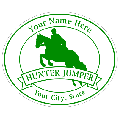 Personalized Hunter Jumper Decal.
