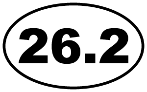 "26.2" Oval Decal.