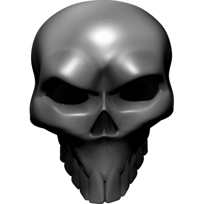 Premium Skull Decals- Carbon Fiber Skull 4.