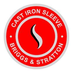 Briggs & Stratton Cast Iron Sleeve Decal- Option 3, TM654.