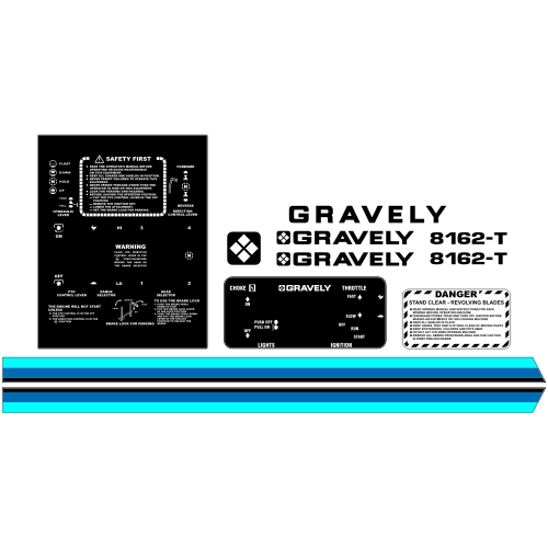 Gravely 8162-T Tractor Decal Set, TM517.
