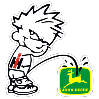 "IH" Calvin Peeing On John Deere Decal, TM531.