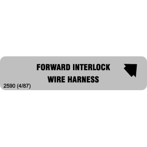 Troy Bilt Rototiller "Forward Interlock Wire Harness" Decal, TM691.