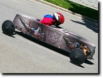 Marcos Diaz's Soap Box Derby Stock Car featuring full vinyl wrap graphics by RG Graphix.