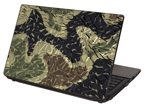 LTSCAMO-103, "Brown Camo Breakup" Laptop Skin by RG Graphix.