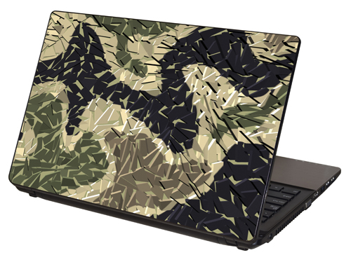 LTSCAMO-105, "Tan Camo Breakup" Laptop Skin by RG Graphix.