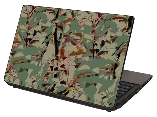 LTSCAMO-112, "Woods Camo" Laptop Skin by RG Graphix.