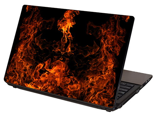 LTSF-001, "Real Fire-1" Laptop Skin by RG Graphix.