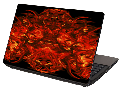 LTSFLM-001, "Natural Crest Flame" Laptop Skin by RG Graphix.