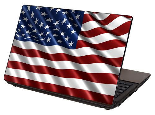 LTS-002, "American Flag, Flag of the United States of America" Laptop Skin by RG Graphix.