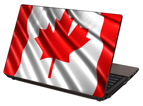 "Canadian Flag, Flag of Canada" Laptop Skin by RG Graphix.