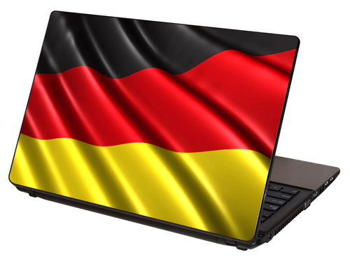 LTS-005, "German Flag, Flag of Germany" Laptop Skin by RG Graphix.