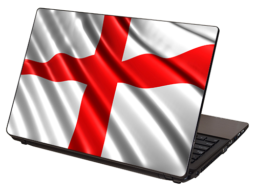 "English Flag, Flag of England" Laptop Skin by RG Graphix.