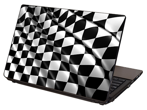 "Checkered Flag, Flag of Checkers" Laptop Skin by RG Graphix.