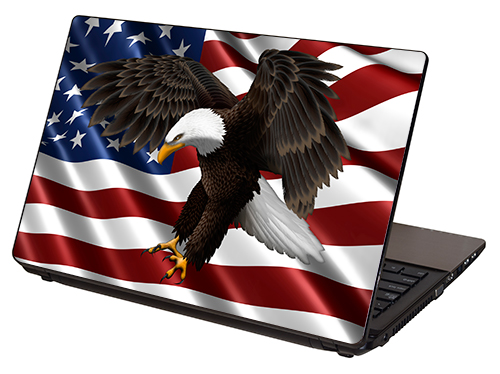 LTS-014, "American Eagle Flag, Flag of the United States of America with Eagle" Laptop Skin by RG Graphix.