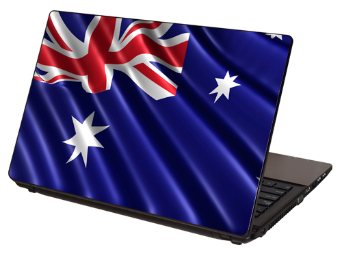 "Australian Flag, Flag of Australia" Laptop Skin by RG Graphix.