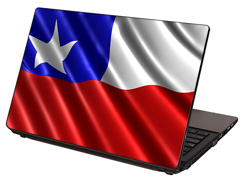 LTS-020, "Chilean Flag, Flag of Chile" Laptop Skin by RG Graphix.