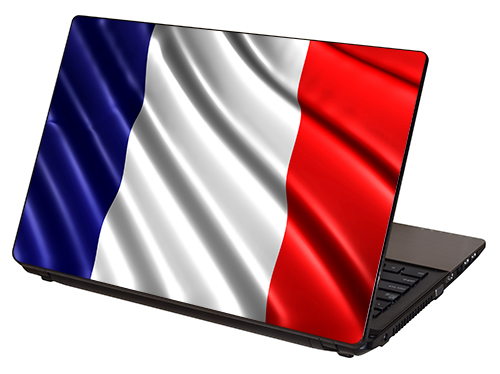 LTS-022, "French Flag, Flag of France" Laptop Skin by RG Graphix.
