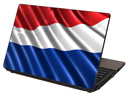 "Dutch Flag, Flag of the Netherlands" Laptop Skin by RG Graphix.