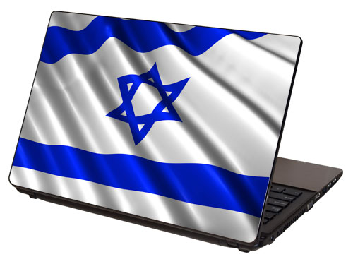 LTS-027, "Israeli Flag, Flag of Israel" Laptop Skin by RG Graphix.