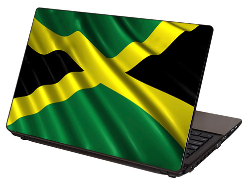 "Jamaican Flag, Flag of Jamaica" Laptop Skin by RG Graphix.