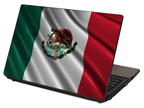 "Mexican Flag, Flag of Mexico" Laptop Skin by RG Graphix.
