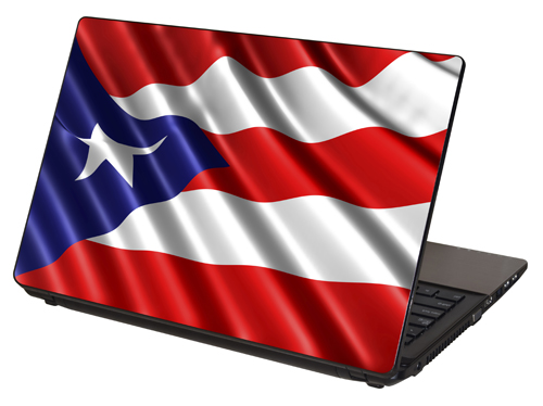LTS-033, "Puerto Rican Flag, Flag of Puerto Rico" Laptop Skin by RG Graphix.