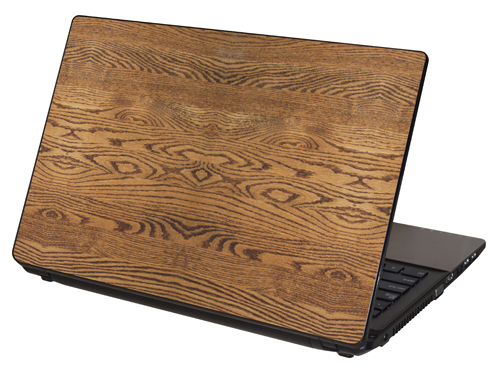 LTSW-101, "Red Oak Wood" Laptop Skin by RG Graphix.