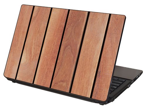 Teak Wood Vertical Laptop Skin, LTSW-105.