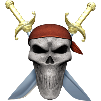 Premium Skull Decals- Pirate Skull.