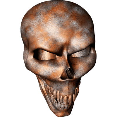 Premium Skull Decals- Rusted Skull.