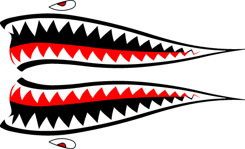 Soap Box Derby Shark Mouth Decal Set, Option 2