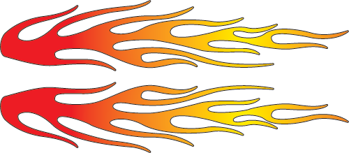 Soap Box Derby Flame Decal Set