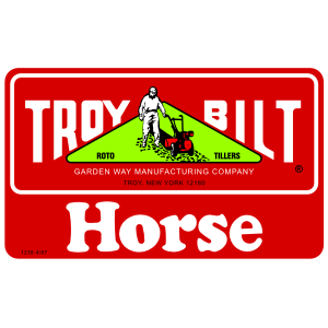 Troy Bilt Horse Pony Roto tillers Garden Way old style decal 8" x 3" 